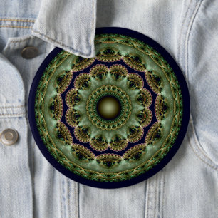 Badge Rond 15,2 Cm Magnifique motif fractal brillant glorieux