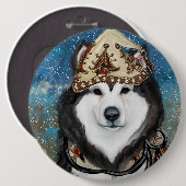 Badge Rond 15,2 Cm Malamute d'Alaska (Devant & derrière)