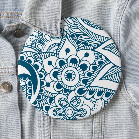 Badge Rond 15,2 Cm Mandala 47 de luxe (En situation)