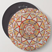 Badge Rond 15,2 Cm Mandala bohémien (Devant & derrière)