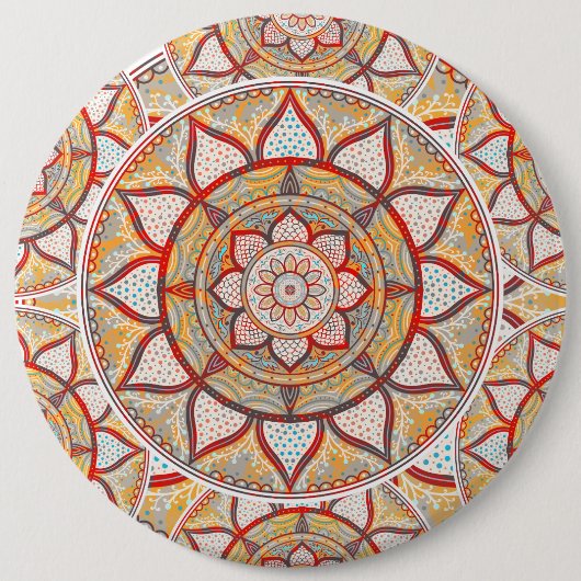 Badge Rond 15,2 Cm Mandala bohémien (Devant)