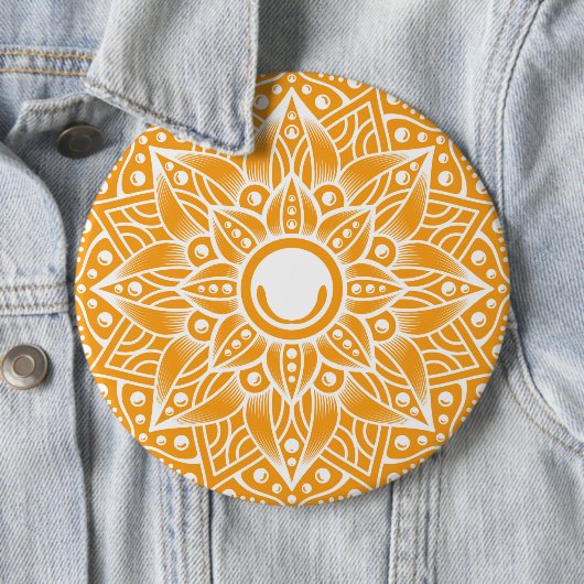 Badge Rond 15,2 Cm Mandala de luxe 13 (En situation)