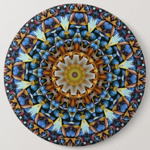 Badge Rond 15,2 Cm Mandala géométrique