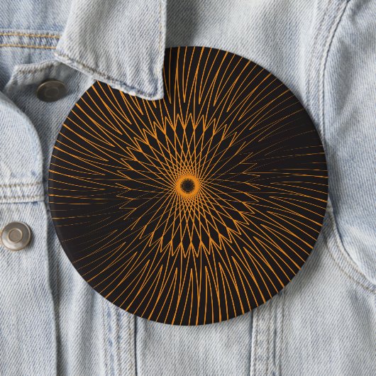 Badge Rond 15,2 Cm Mandala, Vélos 6 (En situation)
