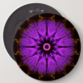 Badge Rond 15,2 Cm Mandala Violet (Devant & derrière)