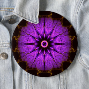 Badge Rond 15,2 Cm Mandala Violet