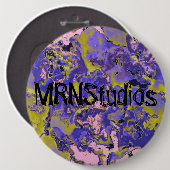 Badge Rond 15,2 Cm Marbre Radioactif (Devant & derrière)