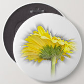Badge Rond 15,2 Cm marguerite jaune (Devant & derrière)