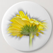 Badge Rond 15,2 Cm marguerite jaune (Devant)