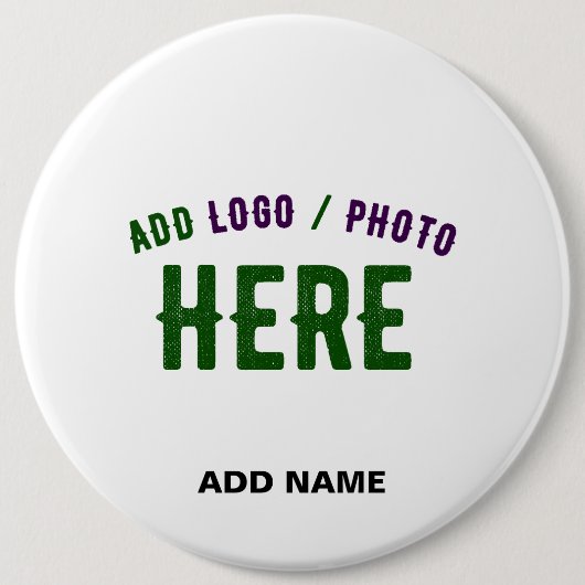 BADGE ROND 15,2 CM MARQUE BLANCHE MODERNE ET PERSONNALISABLE VÉRIFIÉE (Devant)