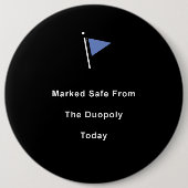 Badge Rond 15,2 Cm Marqué en sécurité depuis le bouton Duopoly (Devant)