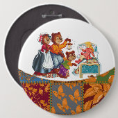 Badge Rond 15,2 Cm Masha et 3 ours (Devant & derrière)