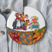 Badge Rond 15,2 Cm Masha et 3 ours (En situation)