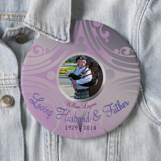 Badge Rond 15,2 Cm Mauve (En situation)