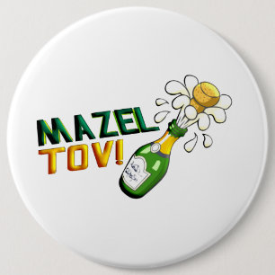 Badge Rond 15,2 Cm Mazel Tov