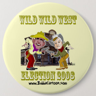 Badge Rond 15,2 Cm McCain contre le bouton d'Obama - customisé