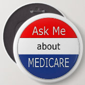 Badge Rond 15,2 Cm Me questionner sur Medicare (Devant & derrière)