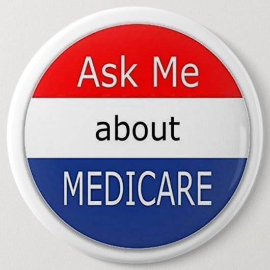 Badge Rond 15,2 Cm Me questionner sur Medicare (Devant)