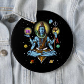 Badge Rond 15,2 Cm Méditation de Shiva (En situation)