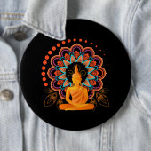 Badge Rond 15,2 Cm Méditation spirituelle Bouddha (En situation)