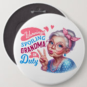 Badge Rond 15,2 Cm Mémé (Devant & derrière)