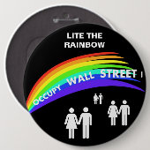 BADGE ROND 15,2 CM MENEZ LA RUE DU MUR OCCUPÉ PAR LA PLUIE ! (Devant & derrière)