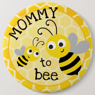 Badge Rond 15,2 Cm Mère à être - maman à l'abeille