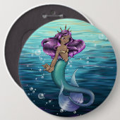Badge Rond 15,2 Cm Mermaid Iole (Devant & derrière)