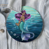 Badge Rond 15,2 Cm Mermaid Iole (En situation)