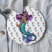 Badge Rond 15,2 Cm Mermaid Iole (En situation)