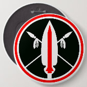 BADGE ROND 15,2 CM MISSILE DE LANCE (Devant & derrière)