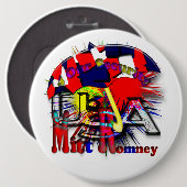 Badge Rond 15,2 Cm Mitt Romney 2012 (Devant & derrière)
