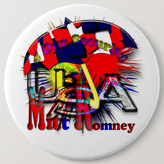 Badge Rond 15,2 Cm Mitt Romney 2012 (Devant)