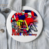 Badge Rond 15,2 Cm Mitt Romney 2012 (En situation)