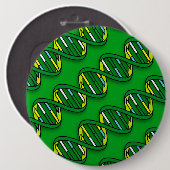 Badge Rond 15,2 Cm modèle d'ADN (Devant & derrière)