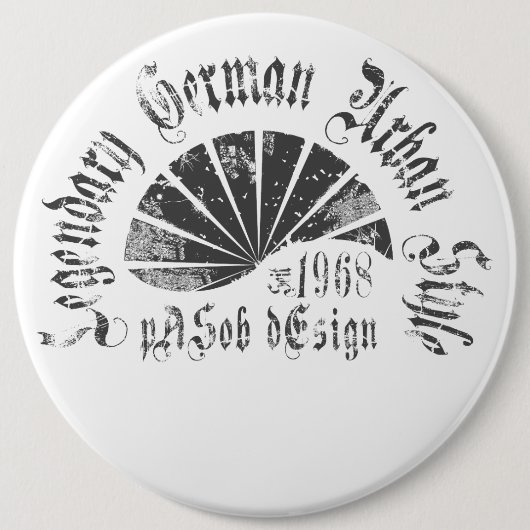 Badge Rond 15,2 Cm modèle de bouton (Devant)