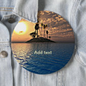 Badge Rond 15,2 Cm Modèle de l'île tropicale exotique (En situation)