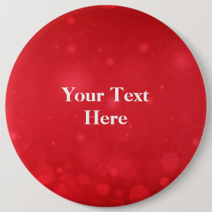 Badge Rond 15,2 Cm Modèle de Red Bokeh