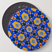 Badge Rond 15,2 Cm Modèle floral esthétique (Devant & derrière)