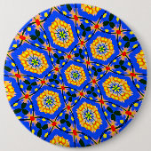 Badge Rond 15,2 Cm Modèle floral esthétique (Devant)