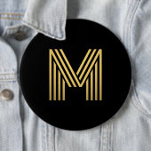 Badge Rond 15,2 Cm Modern Gold Monogram (En situation)