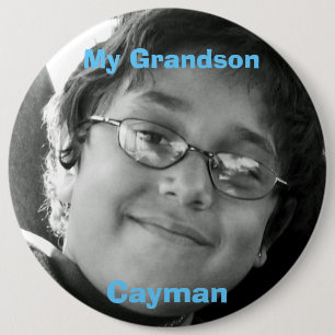 Badge Rond 15,2 Cm Mon petit-fils, caïman
