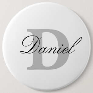 Badge Rond 15,2 Cm Monogramme Initiales Nom personnalisé Mariages Ann