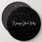 Badge Rond 15,2 Cm monogramme tendance noir rétro script initial simp (Devant & derrière)