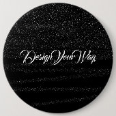 Badge Rond 15,2 Cm monogramme tendance noir rétro script initial simp (Devant)