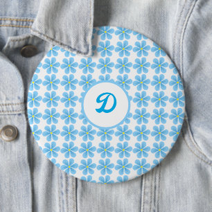 Badge Rond 15,2 Cm monogramme vintage à la mode rétro