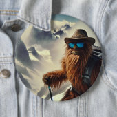 Badge Rond 15,2 Cm Montagnes Sasquatch (En situation)