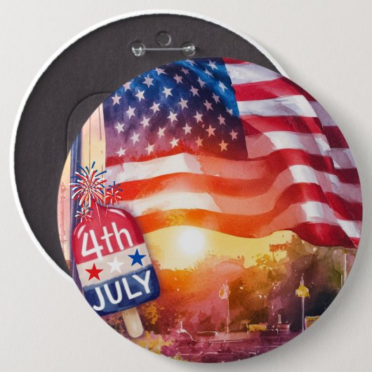 Badge Rond 15,2 Cm Montre ton patriotisme ! (Devant & derrière)