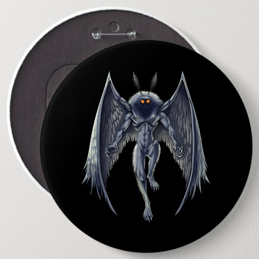 Badge Rond 15,2 Cm Mothman Cryptid Creator (Devant & derrière)