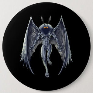 Badge Rond 15,2 Cm Mothman Cryptid Creator